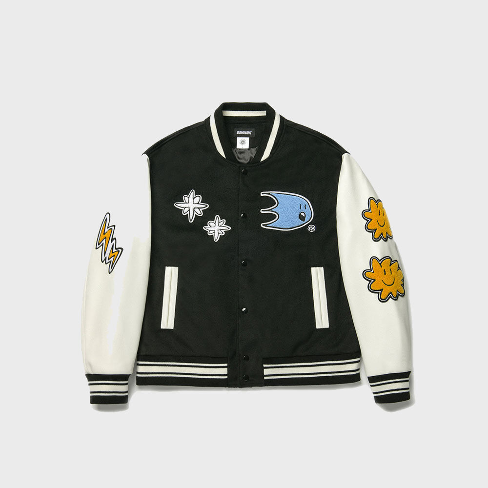 【GRAILZ】ELDERLY COUPLE VARSITY JACKET [BLACK] ELDERLY COUPLE VARSITY JACKET [BLACK] - 감도 깊은 취향