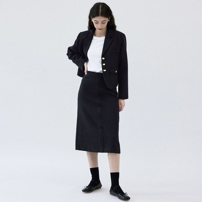 Candy Button Skirt_Black 감도 깊은 취향 셀렉트샵 29CM