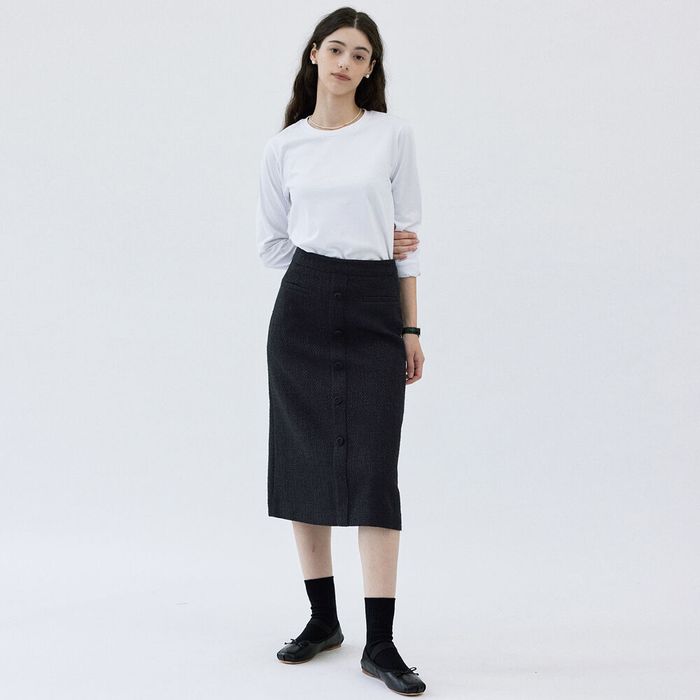 Candy Button Skirt_Black 감도 깊은 취향 셀렉트샵 29CM