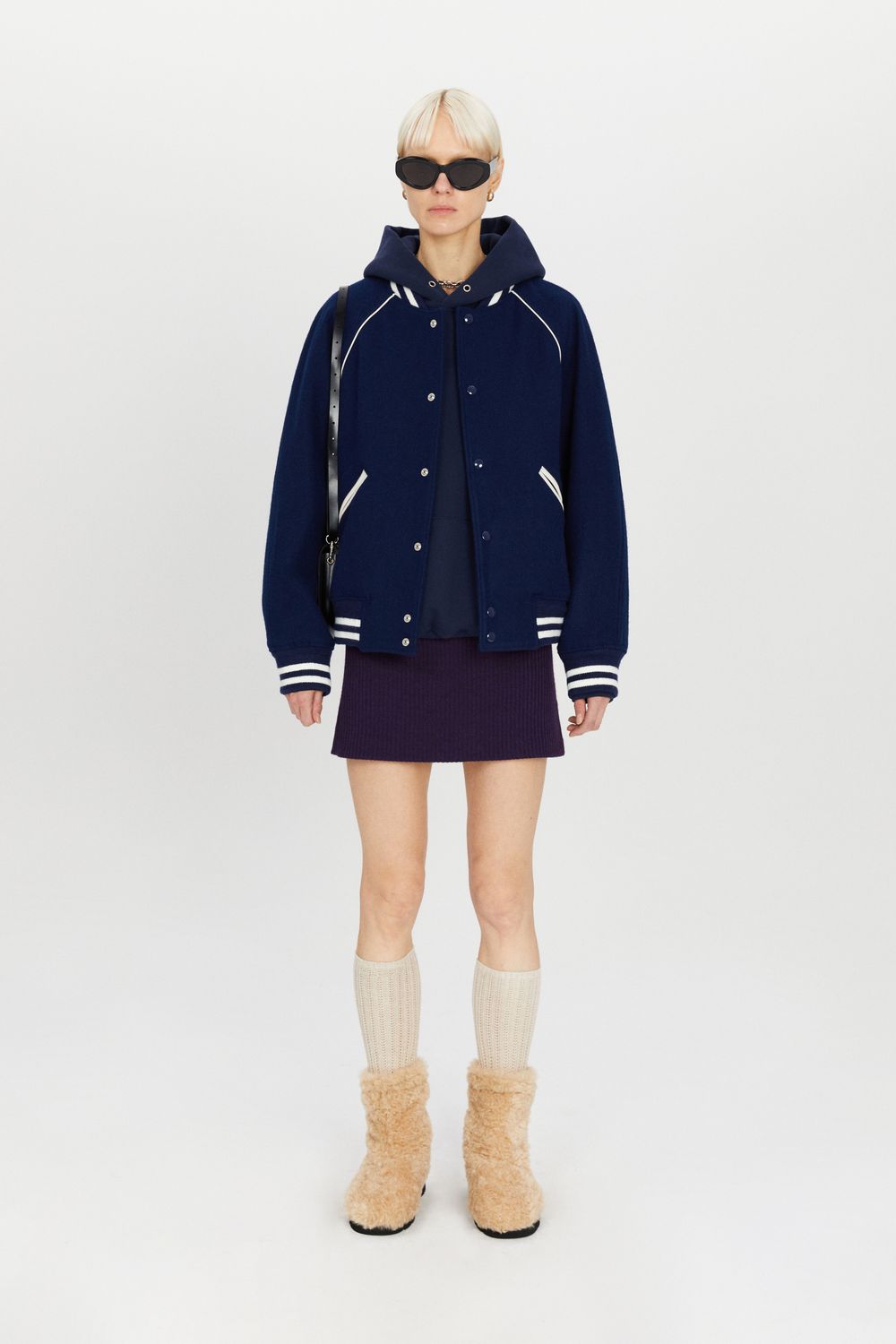WOOL VARSITY CLUB JACKET MIDNIGHT - 감도 깊은 취향 셀렉트샵 29CM Wool Varsity Club Jacket Midnight - 감도 깊은 취향 셀렉트샵 29Cm