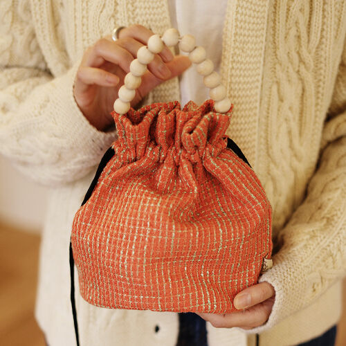 【BOLSAC】poppy bucket bag _ antique orange poppy bucket bag_antique orange - BOLSAC