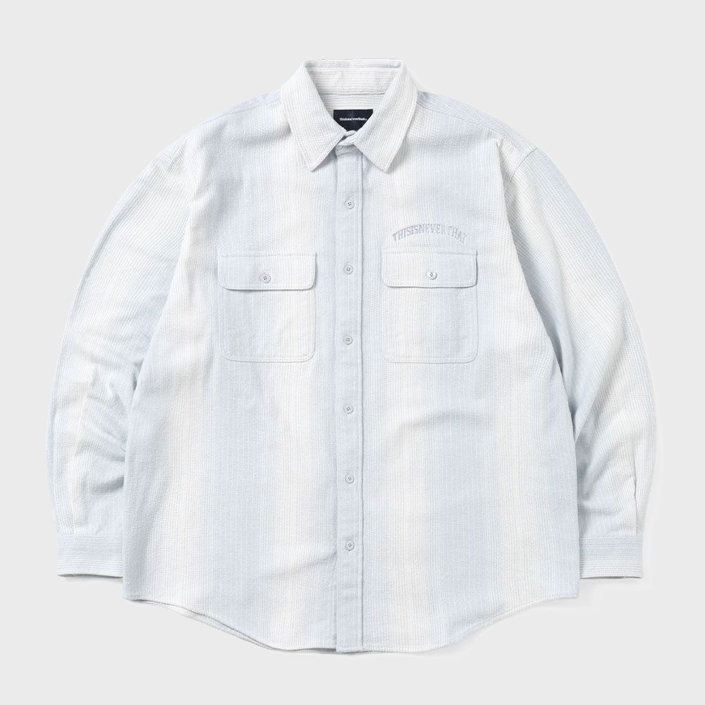 Striped Flannel Shirt Light Blue 감도 깊은 취향 셀렉트샵 29CM