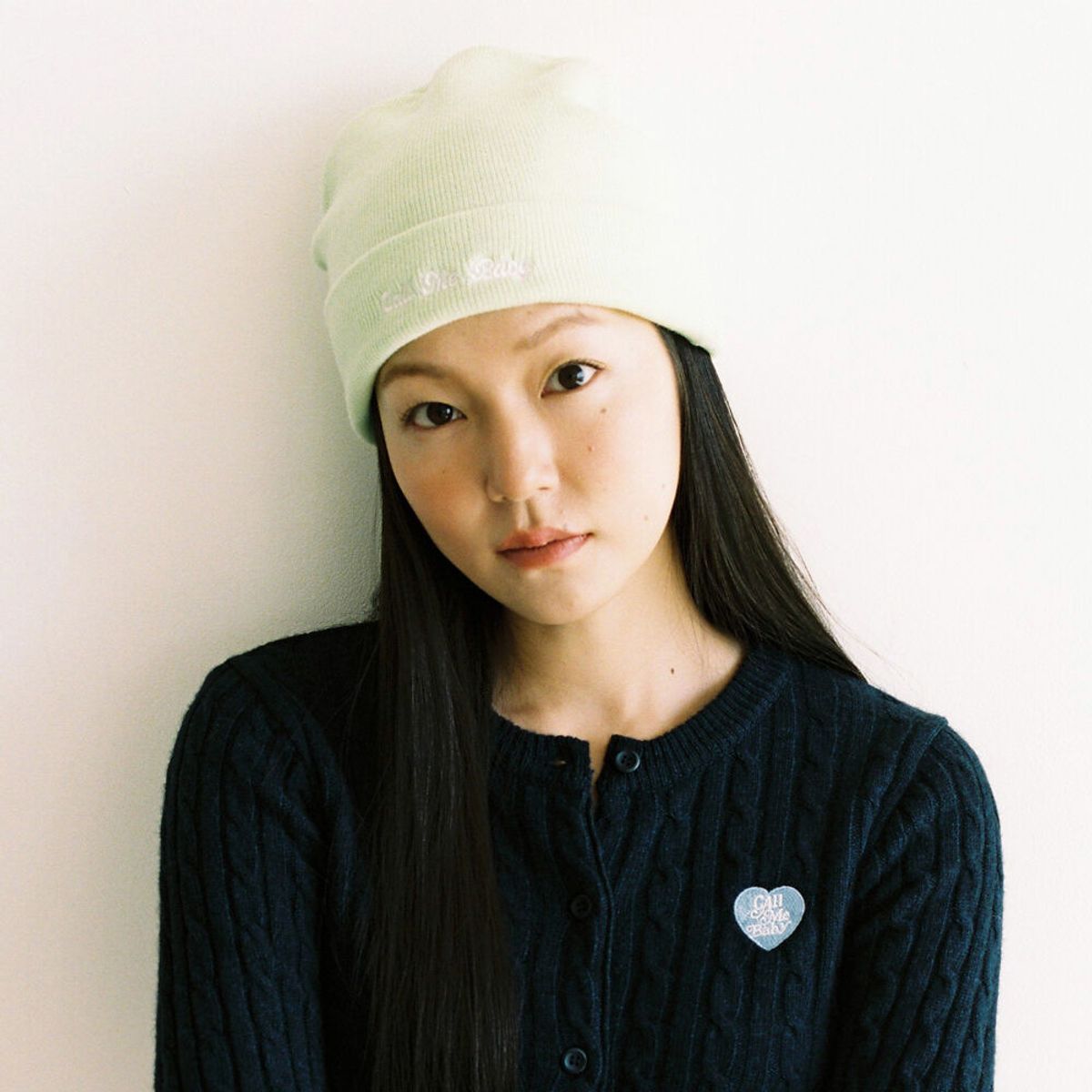 Baby Embroidery Beanie Mint 29CM baby-embroidery-beanie-mint-29cm