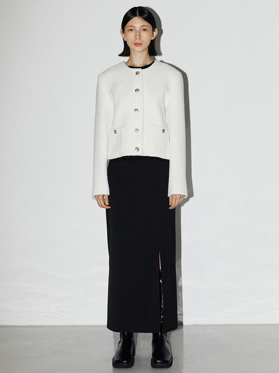 glitter tweed jacket_white 감도 깊은 취향 셀렉트샵 29CM