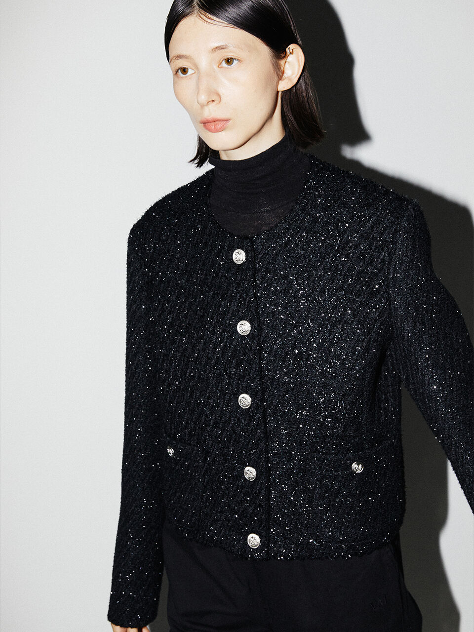 glitter tweed jacket_black 감도 깊은 취향 셀렉트샵 29CM