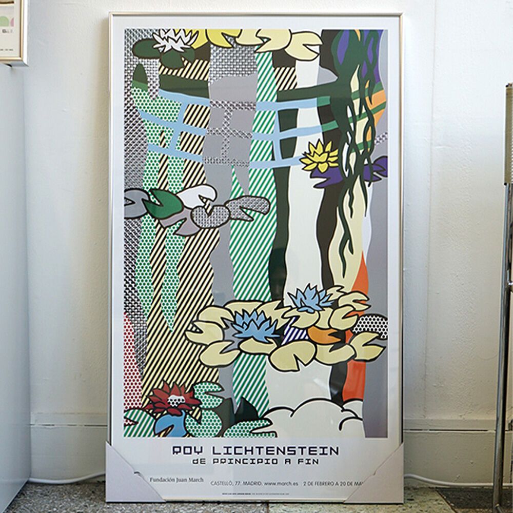 [로이 리히텐슈타인] Roy Lichtenstein — Water Lilies (액자포함) 60 x 98 cm