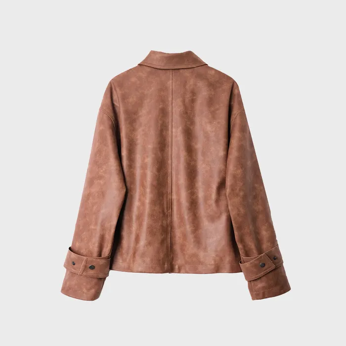 LINE SUEDE LEATHER JACKET (BROWN) - 감도 깊은 취향 셀렉트샵 29CM
