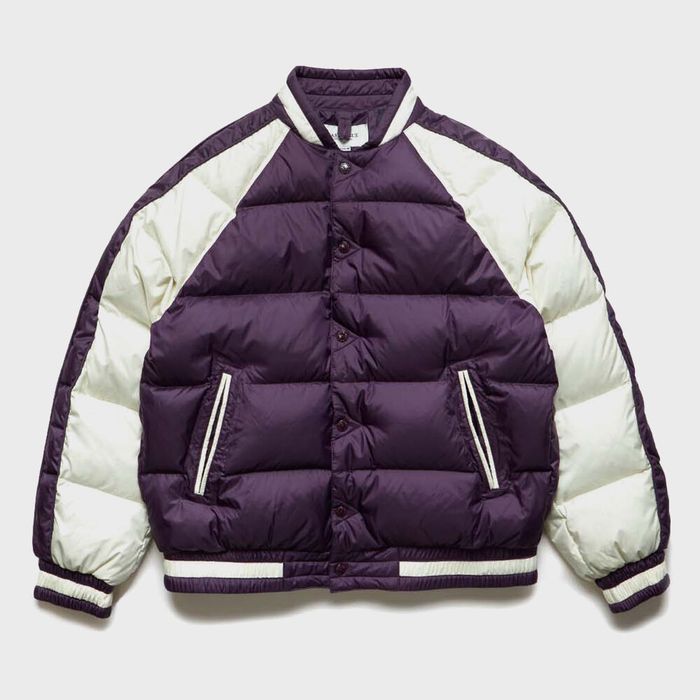 SUKAJAN DOWN JUMPER / PURPLE & ECRU - 감도 깊은 취향 셀렉트샵 29CM Sukajan Down Jumper / Purple & Ecru - 감도 깊은 취향 셀렉트샵 29Cm