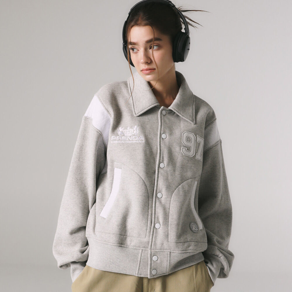 Atlantis Rose Crop Varsity Jacket PINK - 감도 깊은 취향