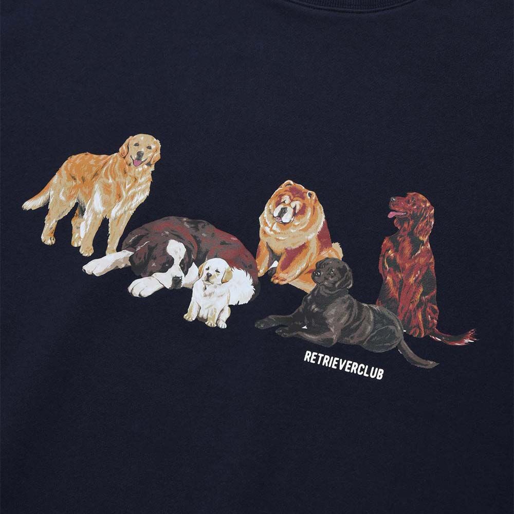 ★22-23FW新作★RETRIEVER CLUB★PUPPY BUDDY CREWNECK PUPPY BUDDY CREWNECK [NAVY] - 감도 깊은 취향 셀렉트샵 29CM