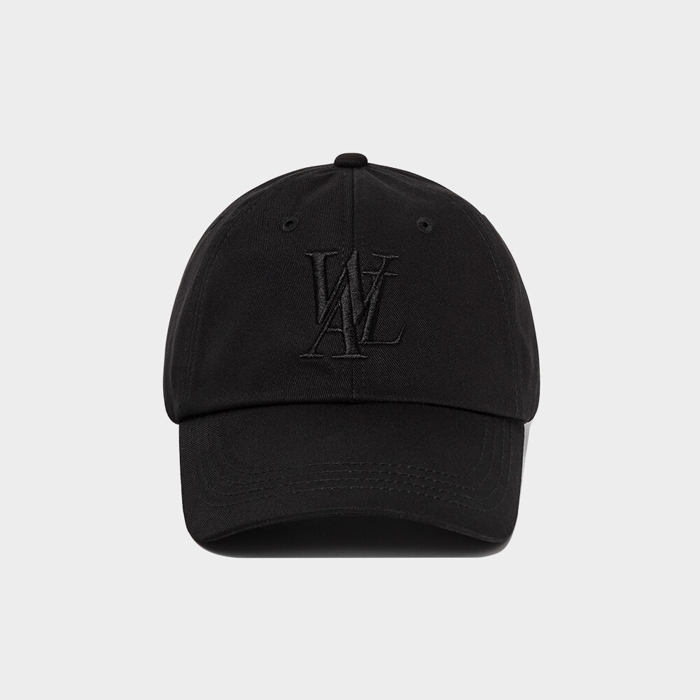 キャップ WOOALONG Signature Logo ball cap NYLON BLACK cap_logo_002ny Signature Logo ball cap - NYLON BLACK - 우알롱(WOOALONG)