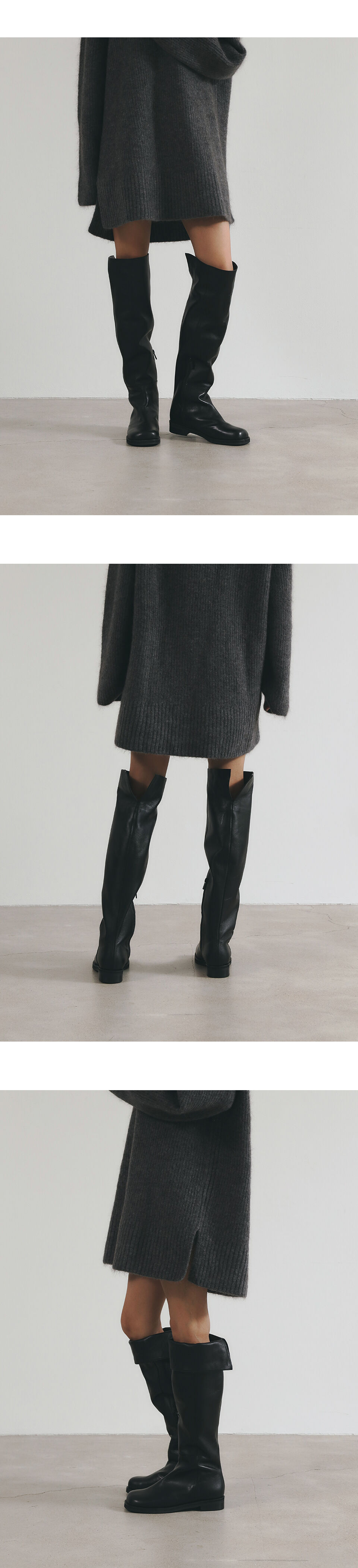 FEI KNEE-HIGH BOOTS 22F03BK 페이 니하이 부츠 - 감도 깊은