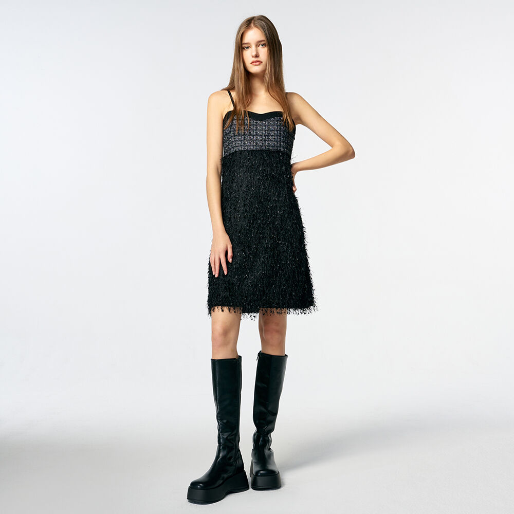 Slip Fluffy Mini Dress, Black - 감도 깊은 취향 셀렉트샵 29CM