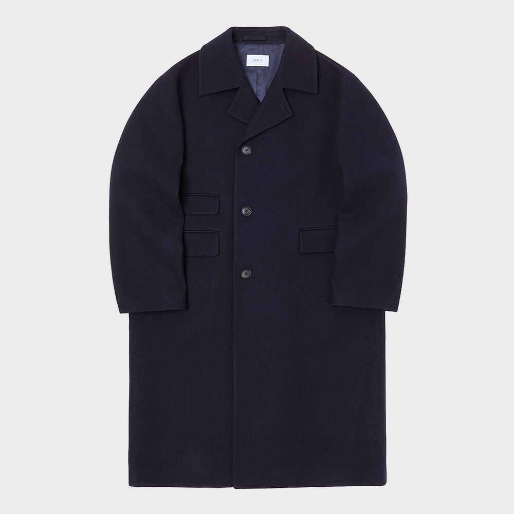 Melton Wool Soutien Coat (Navy) - 감도 깊은 취향 셀렉트샵 29CM