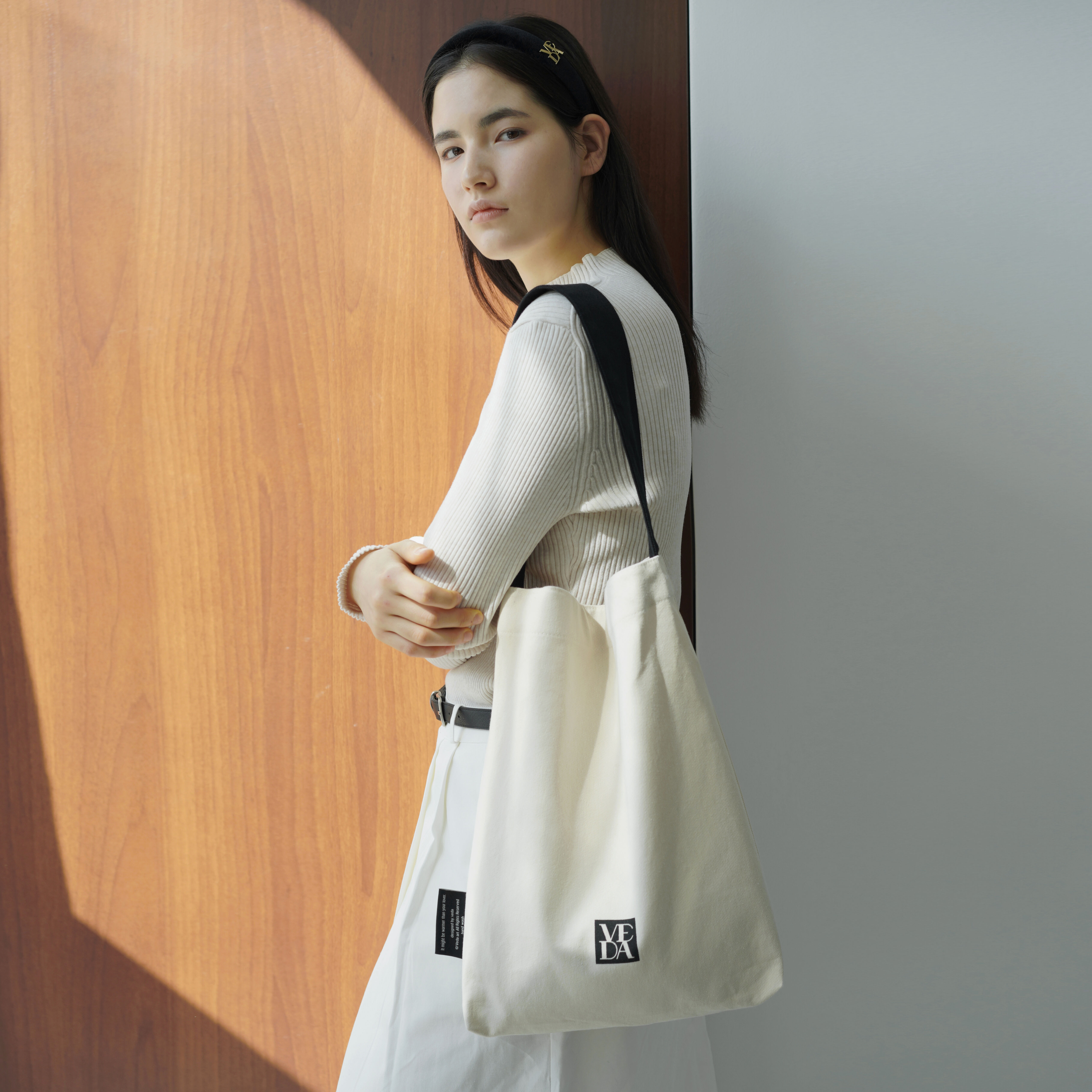 ★FOLNUA★MER MESH ECO BAG - IVORY Mer Mesh Eco Bag Ivory - cotton메르 메쉬 에코백 - 코튼 - 폴뉴아