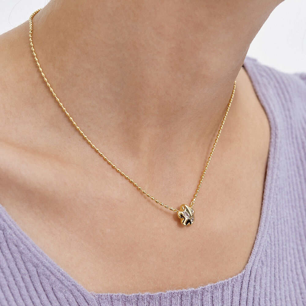 ☆TATIANA☆ Rough Flower Cubic Chips Necklace NZ2030 Rough Flower Cubic Chips Necklace NZ2030 - 감도 깊은 취향