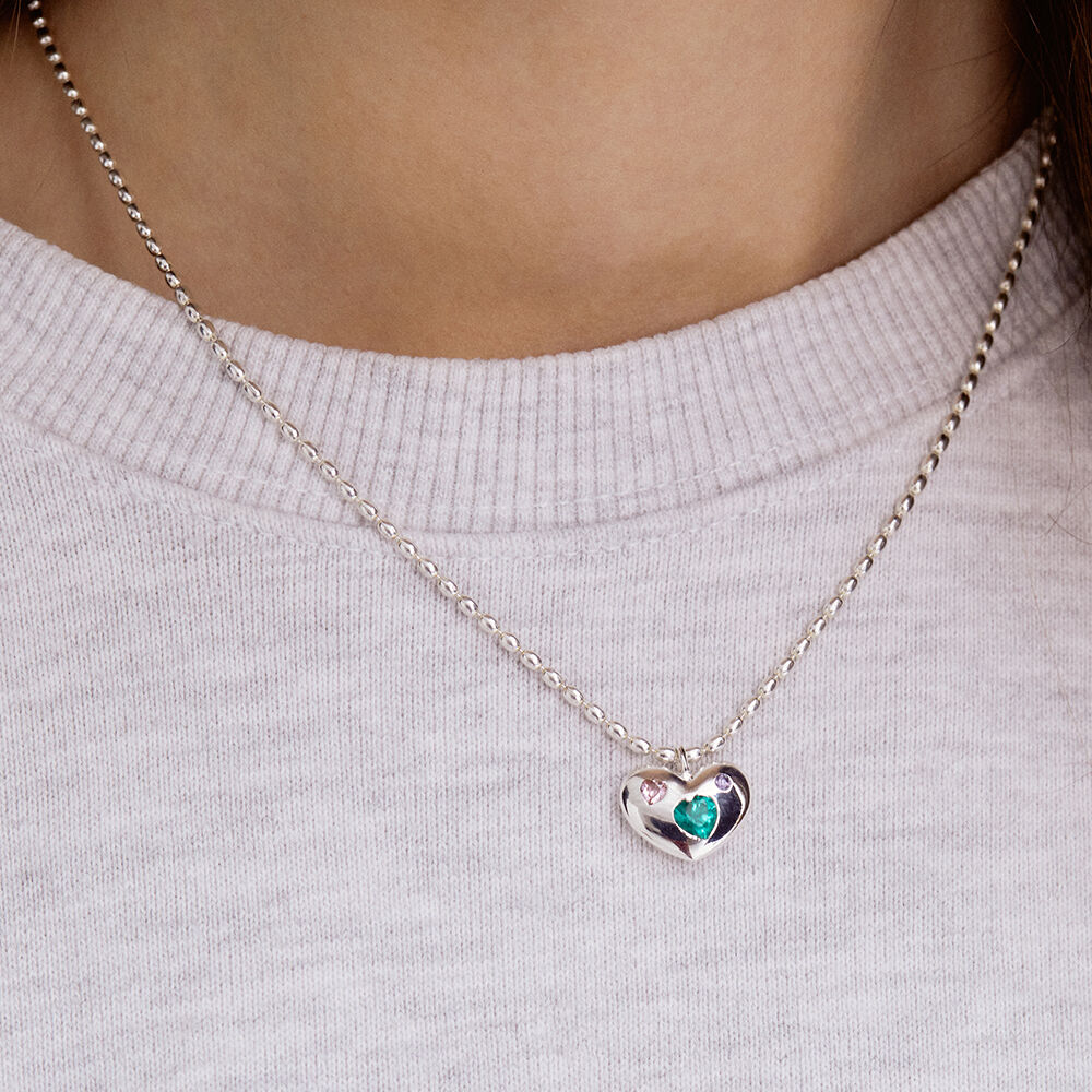 韓国発【TATIANA】Vary Cubic Chips Heart Necklace/追跡送 Designer fashion, Seoul-fully created | W Concept