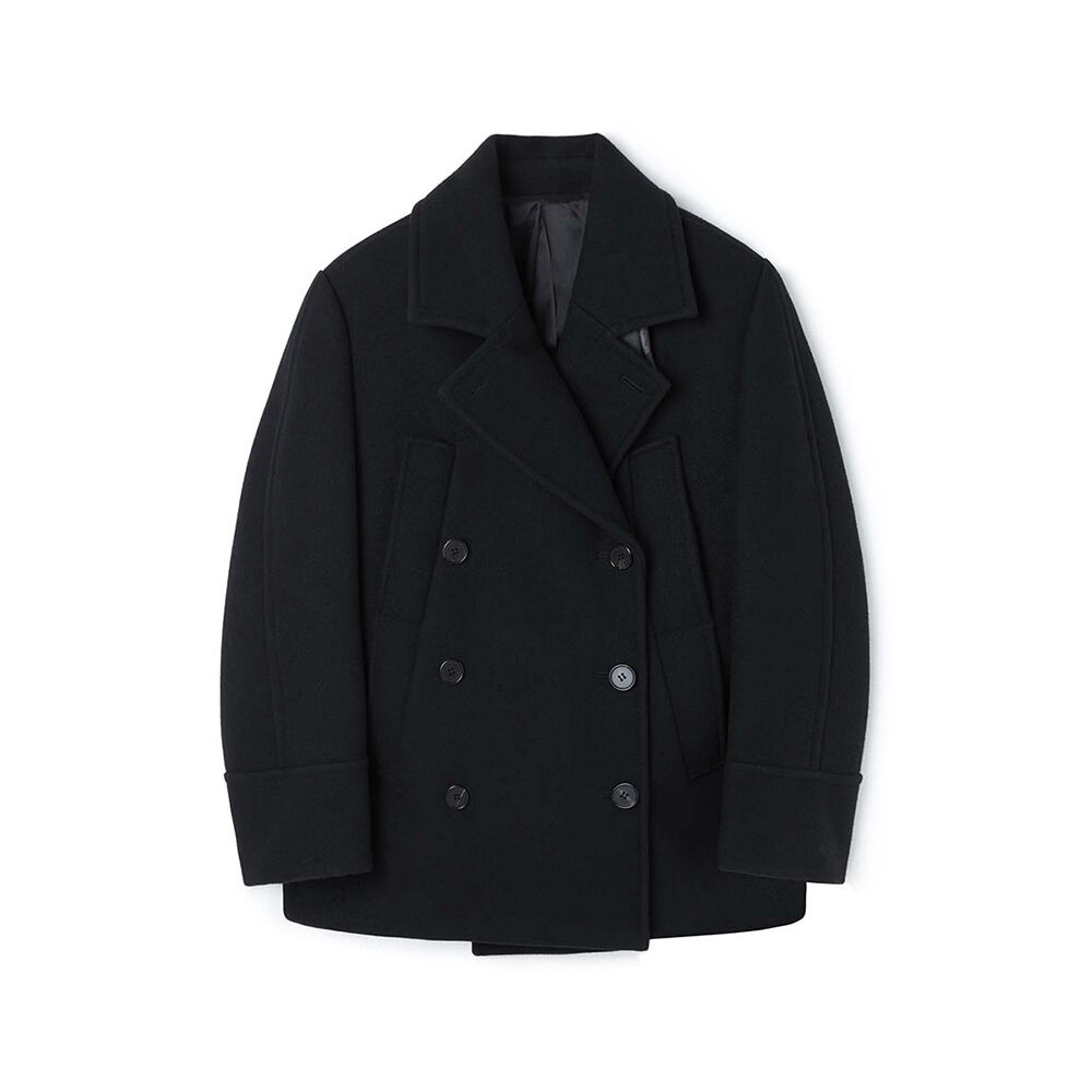 For men, 2 Way Double Pocket Pea Coat / Black   감도 깊은 취향