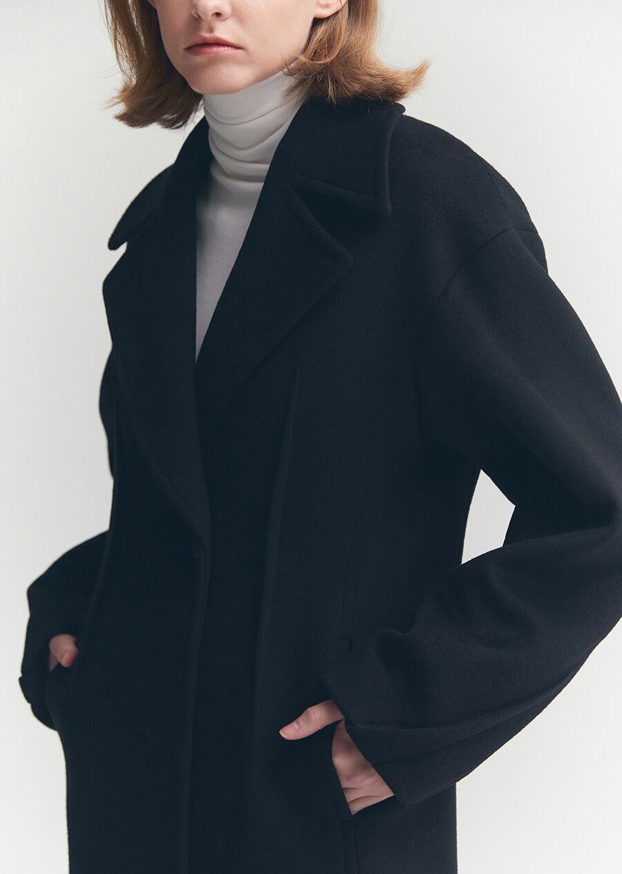 BOLD SLEEVE DART WOOL COAT(MOAT BLACK) 감도 깊은 취향 셀렉트샵 29CM