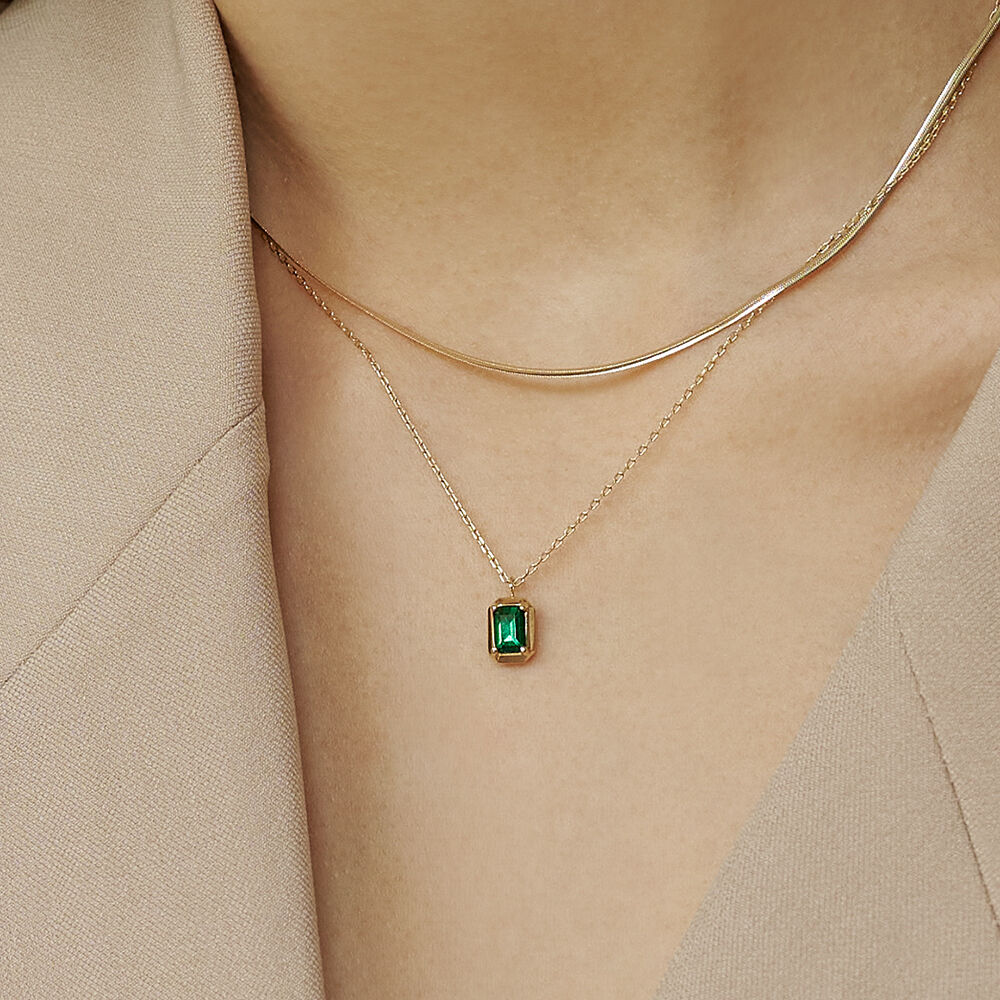 ●TATIANA● SILVER925 Colored Bean Gemstone Necklace NZ2028 타티아나](SILVER925) Colored Bean Gemstone Necklace NZ2028