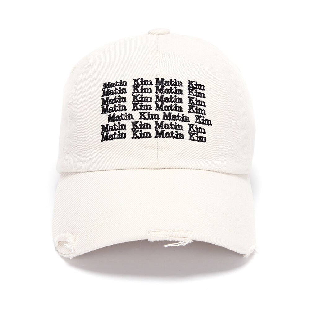 LETTERING WASHED BALL CAP IN IVORY - 감도 깊은 취향 셀렉트샵 29CM