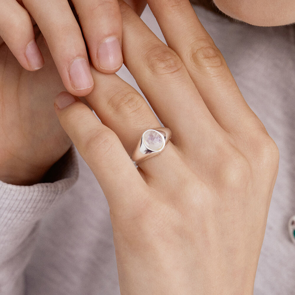 ★TATIANA★ (SILVER925) Moonstone Oval ring CR1814 SILVER925) Moonstone Oval ring CR1814 - 감도 깊은 취향