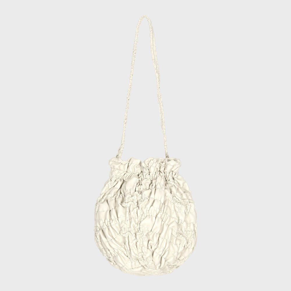 29CM 단독] WRINKLE PUMPKIN LEATHER BAG (IVORY) - 감도 깊은