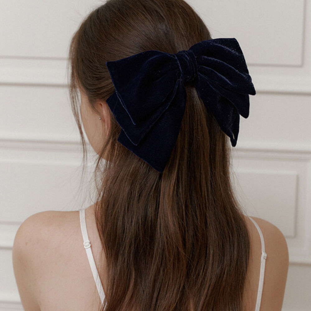 [2color] romantic pearl velvet ribbon