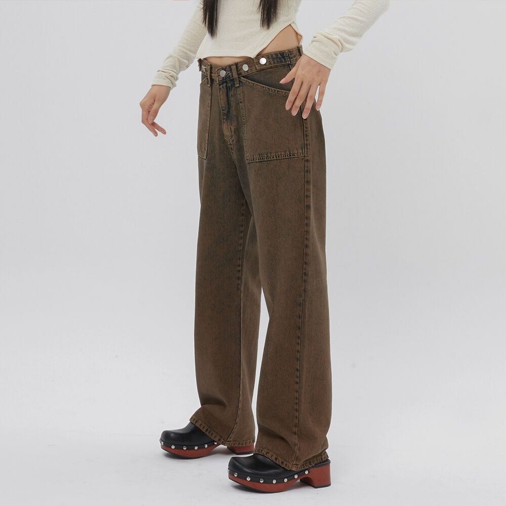 VINTAGE BOTTON JEANS (BROWN) - 감도 깊은 취향 셀렉트샵 29CM