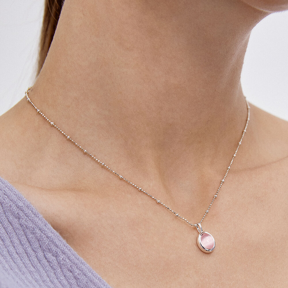 ネックレス・ペンダント TATIANA (SILVER925) Colored Bean Gemstone Necklace NZ2028 타티아나 주얼리 - (SILVER925) Colored Bean Gemstone Necklace