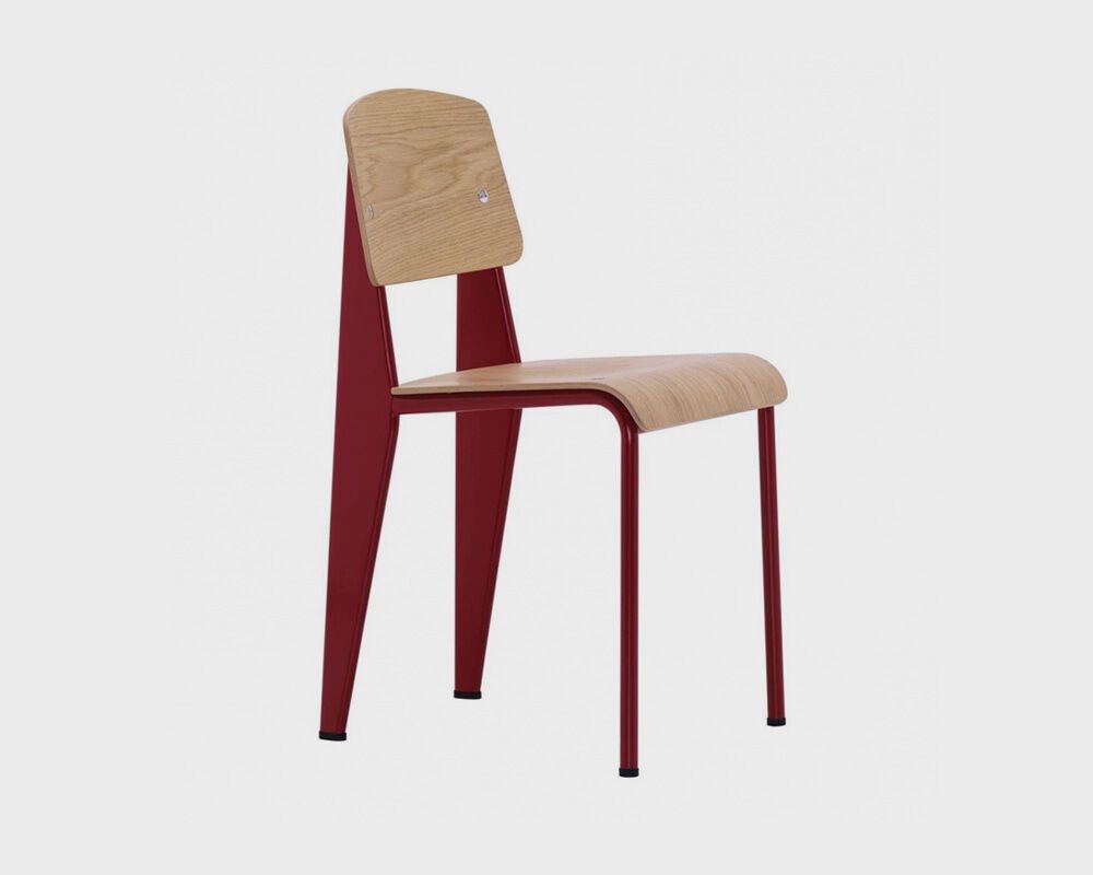 Standard Chair For Hard Floor (Natural Oak/Japanese Red)