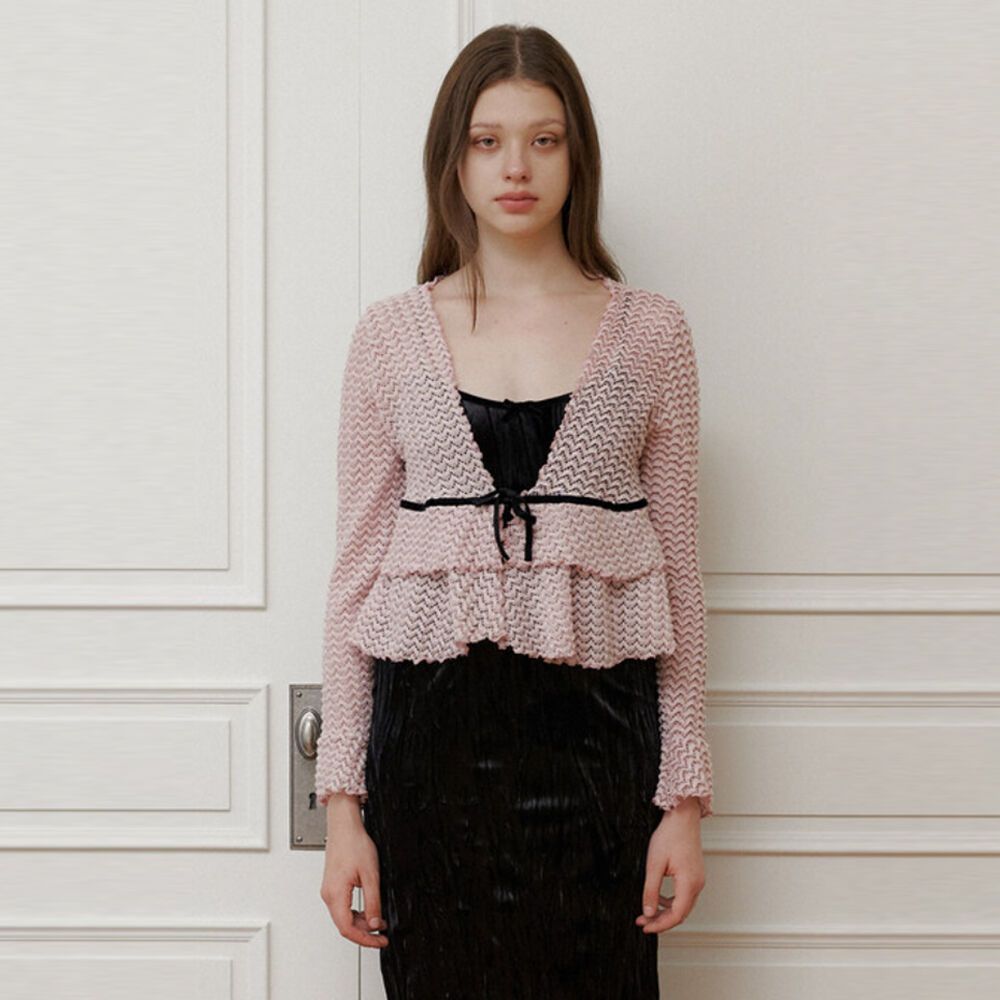 baby pink ruffle cardigan 감도 깊은 취향 셀렉트샵 29CM