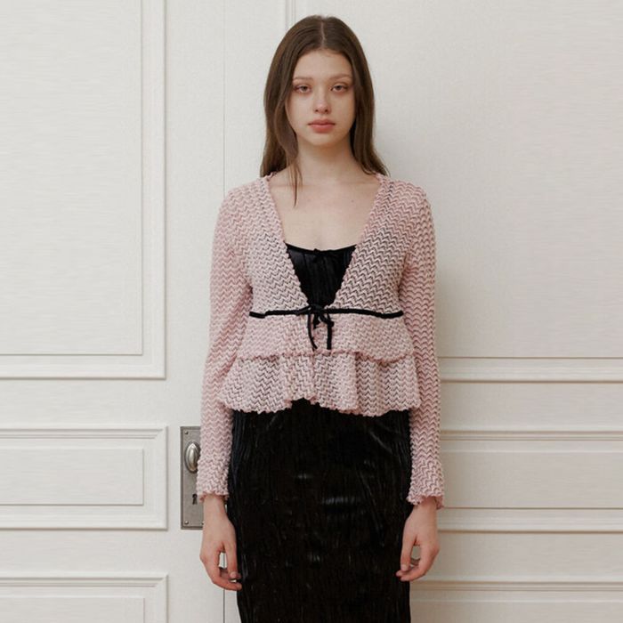 baby pink ruffle cardigan 감도 깊은 취향 셀렉트샵 29CM