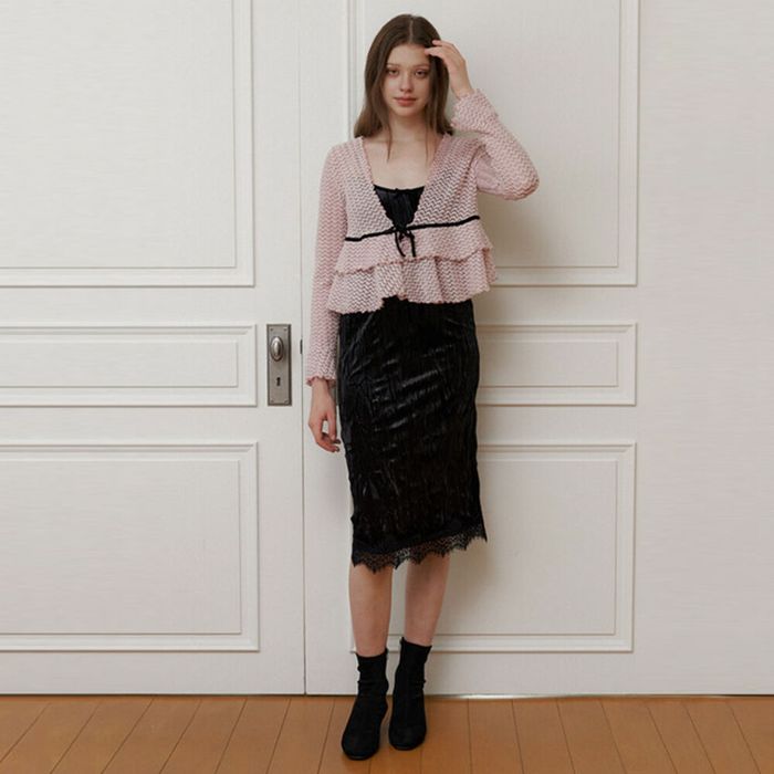 baby pink ruffle cardigan 감도 깊은 취향 셀렉트샵 29CM