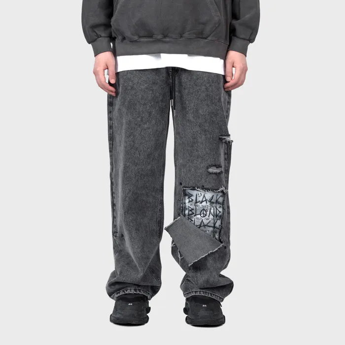 BLACKBLOND BBD Disorder Hidden Patch Custom Wide Denim Pants