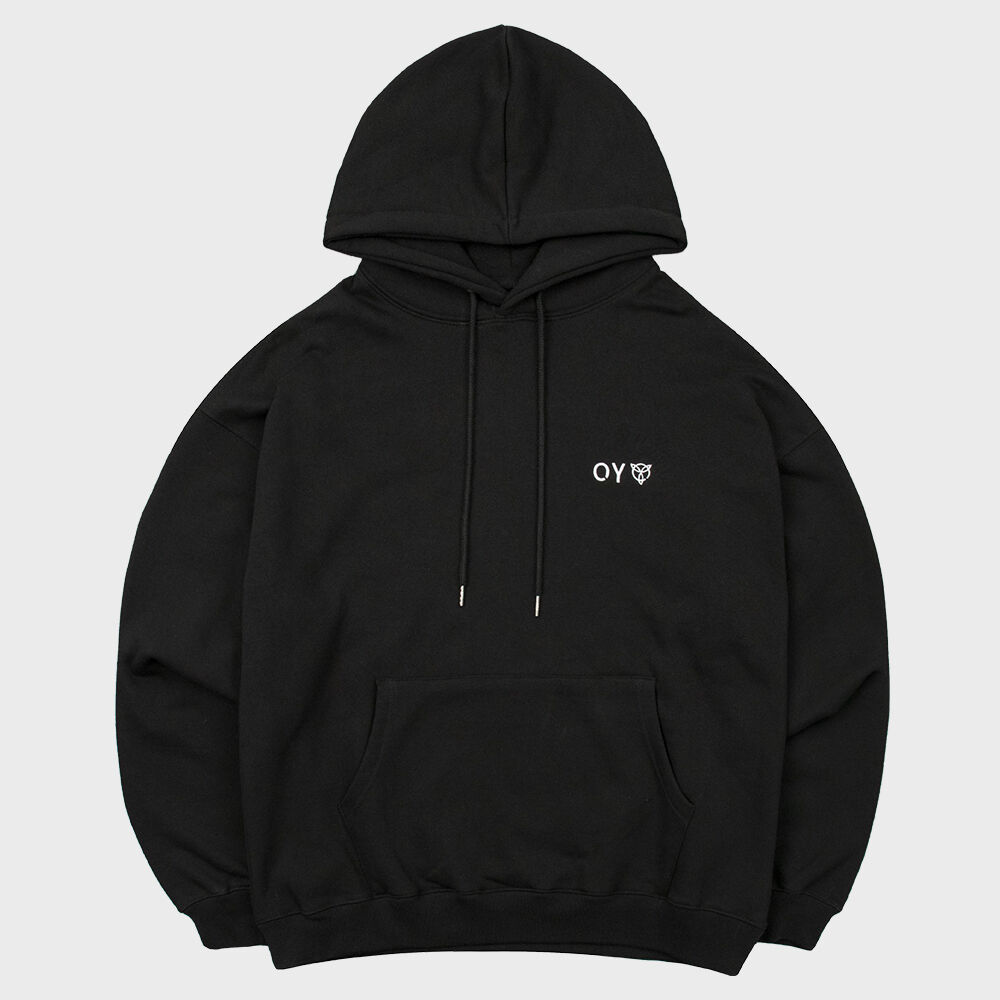 LAYERED CUTTING LOGO HOODIE-BLACK - 감도 깊은 취향 셀렉트샵 29CM