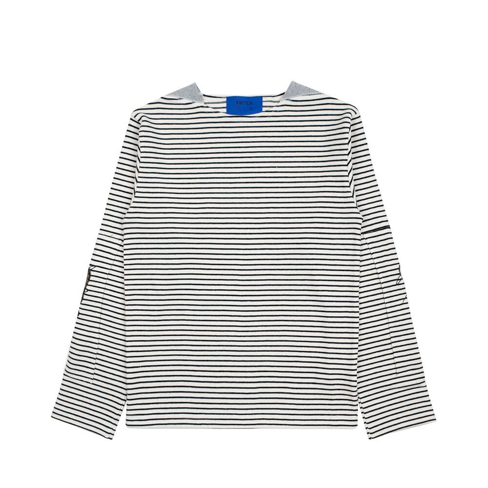BOAT NECK STRIPE LONG SLEEVE TSHIRT(UNISEX)_SWF2TS01BK 감도 깊은 취향 셀렉트샵