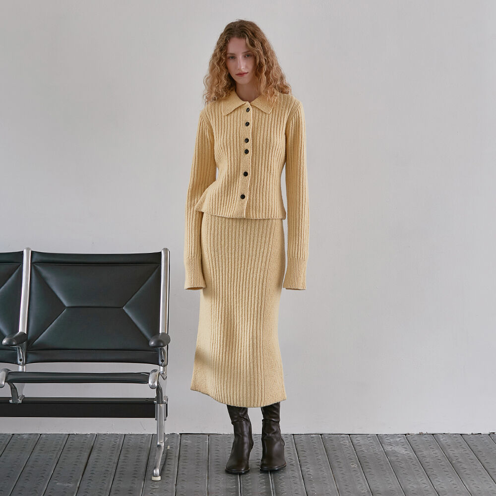 ◇LENINA◇ LIRIEN woolen skirt_GOLDEN BEIGE LIRIEN woolen skirt_golden beige | ファッション通販サイト NUGU