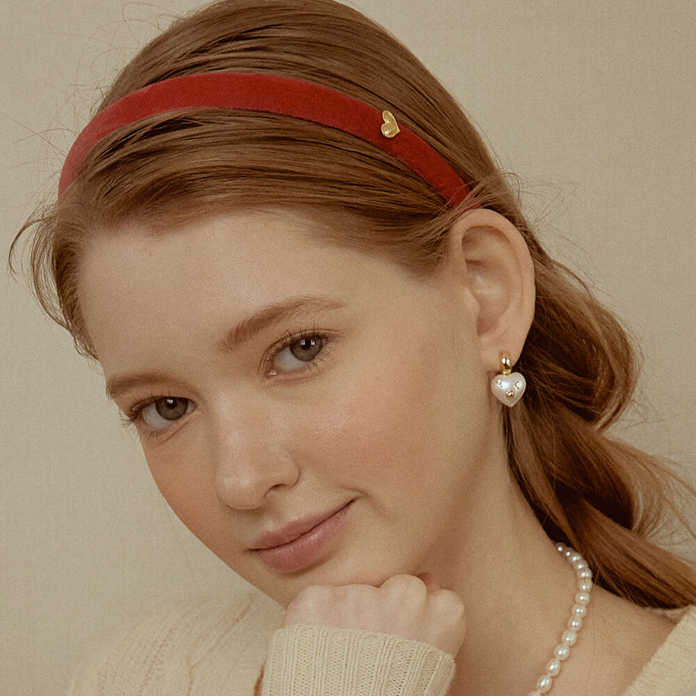 Eileen Velvet Heart Hair band HB2221 - 감도 깊은 취향 셀렉트