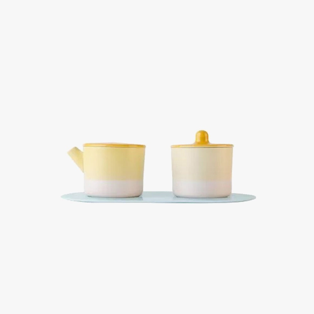 [1616/arita] S&B Milk Can & Sugar Can & Platter Set / Yellow - 감도 깊은 취향 ...