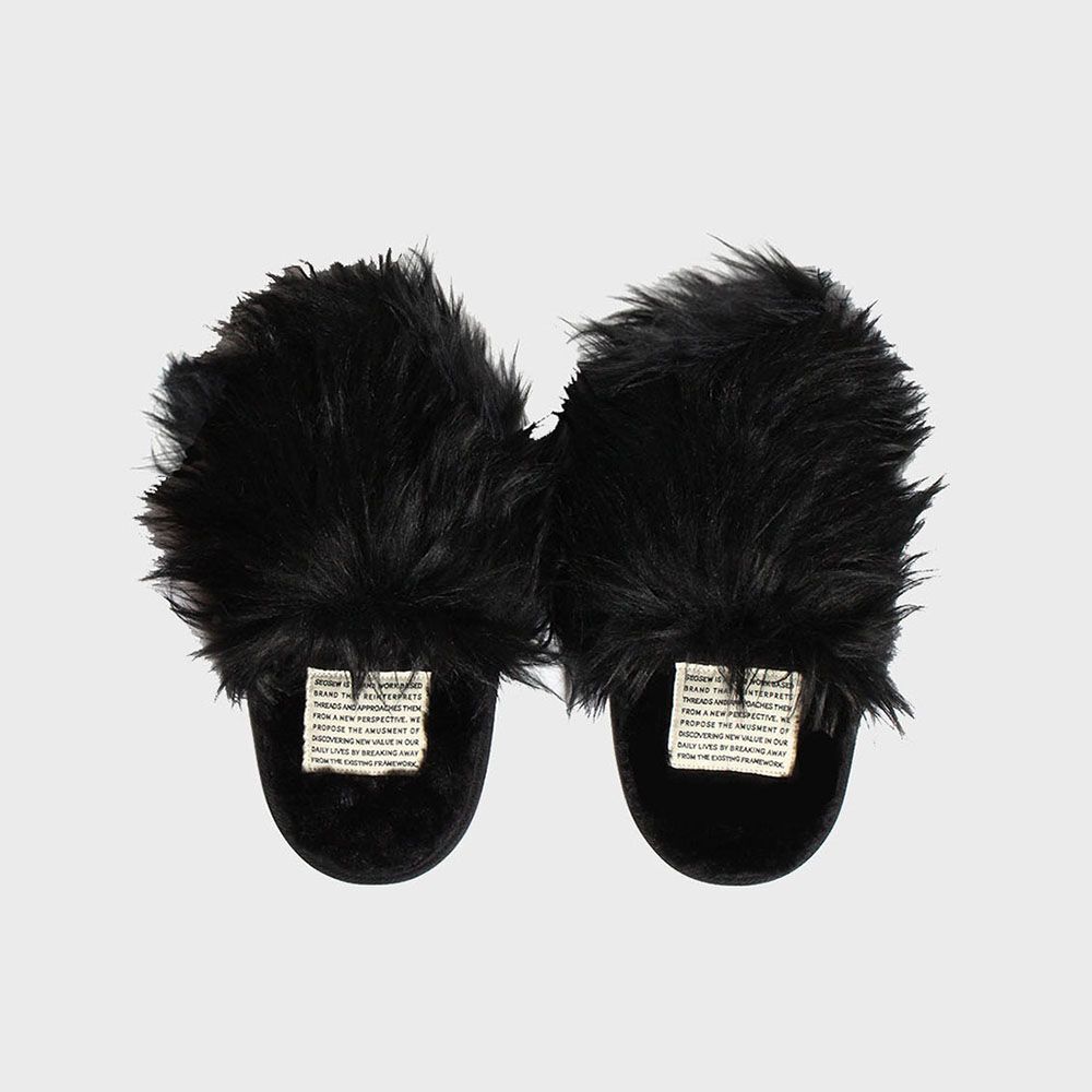 SEOSEW FAUX FUR SHOES BLACK 29CM seosew-faux-fur-shoes-black-29cm