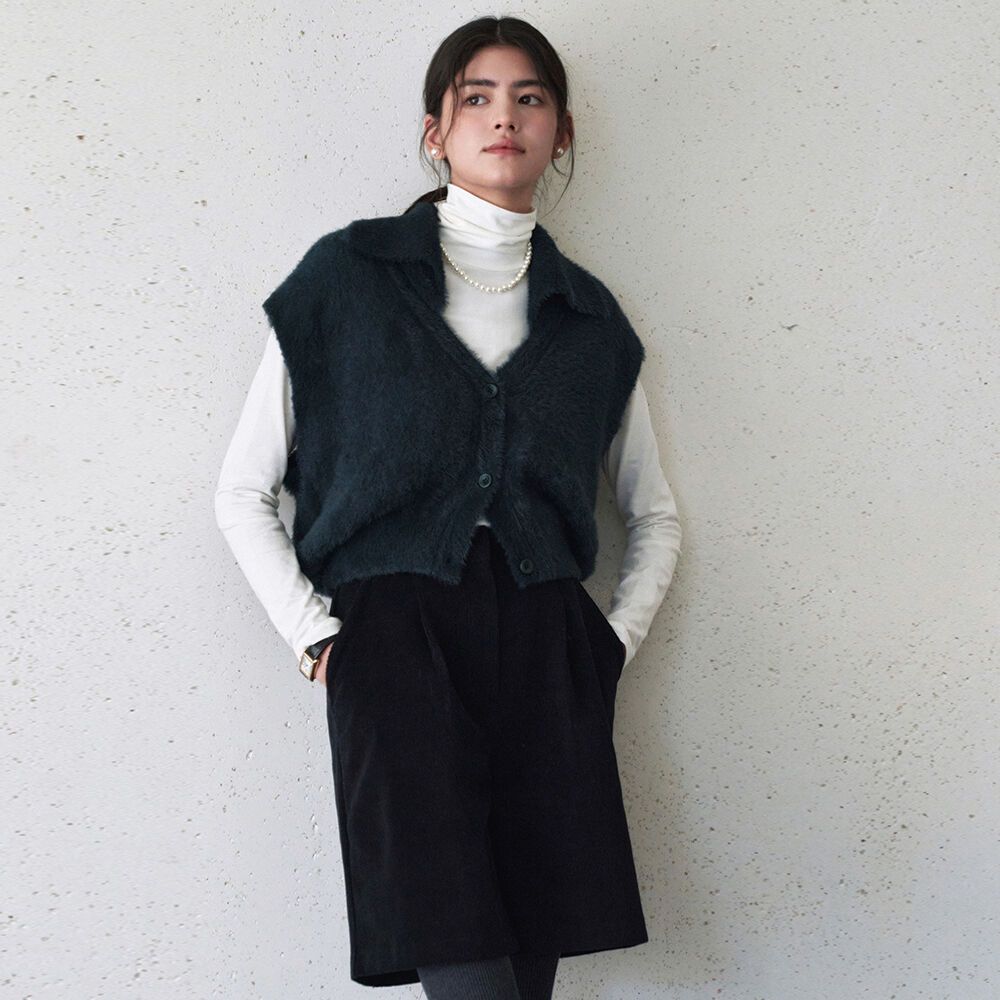 Liky loose collar knit vest blue green 감도 깊은 취향 셀렉트샵 29CM