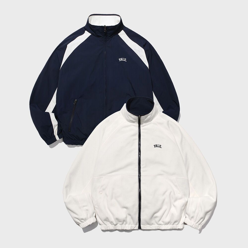 [YALE x DESCENTE] REVERSIBLE FLEECE COMFORT TRACK JACKET NA 감도 깊은 취향