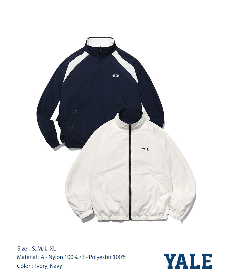 [YALE x DESCENTE] REVERSIBLE FLEECE COMFORT TRACK JACKET NA 감도 깊은 취향