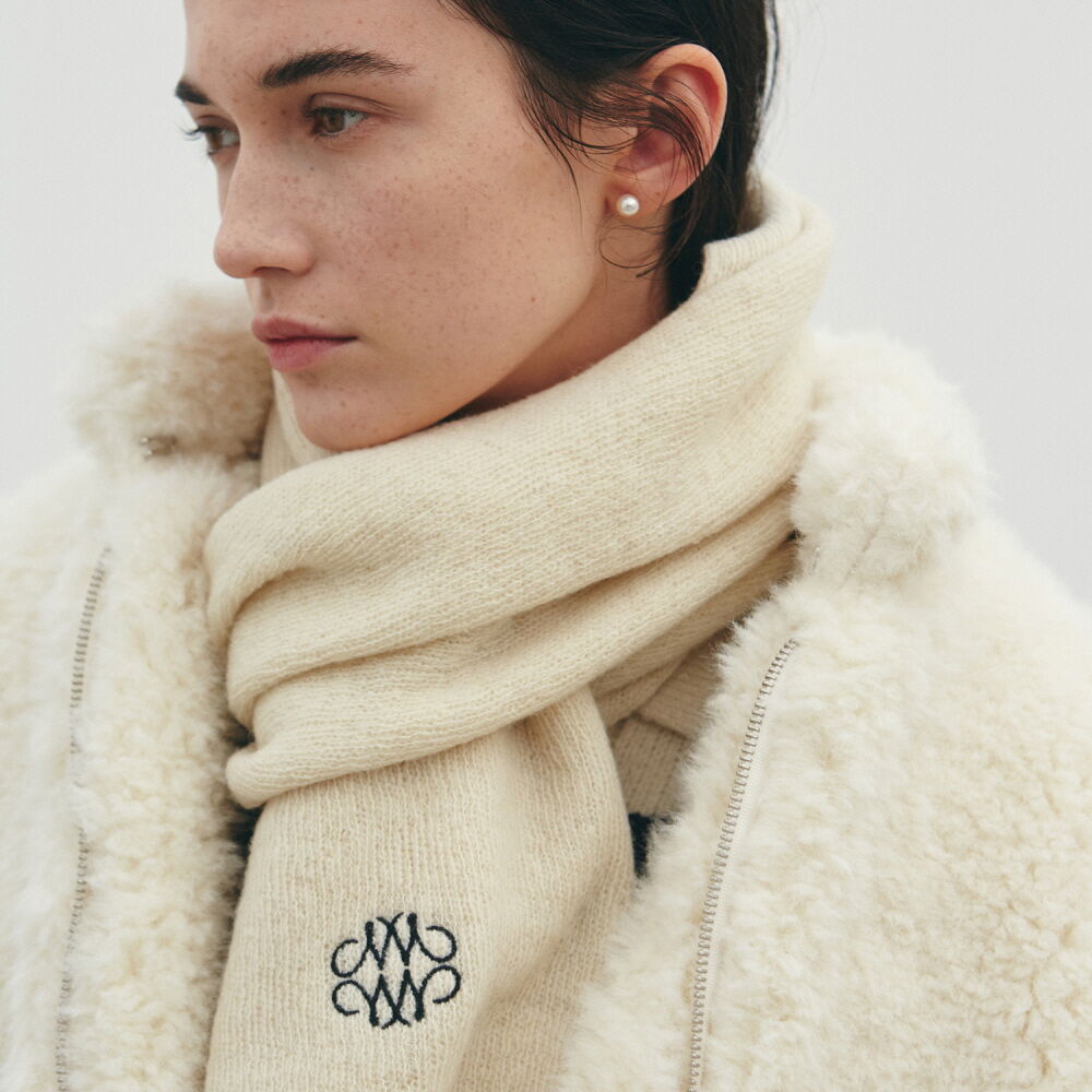 マフラー・ストール NICK&NICOLE NICOLE PREMIUM WOOL MUFFLERCREAM N_22 WINTER NICK&NICOLE(ニックアンドニコール) マフラー・ストール