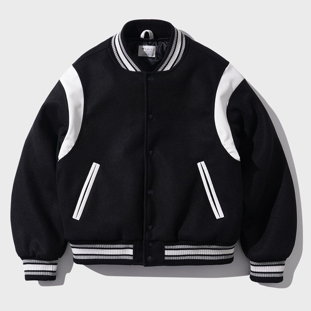 NFND Logo Standard Varsity Jacket - Black - 감도 깊은 취향 셀렉트샵 29CM