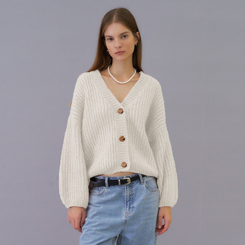 Mohair volume knit cardigan (ivory) - 감도 깊은 취향 셀렉트샵 29CM