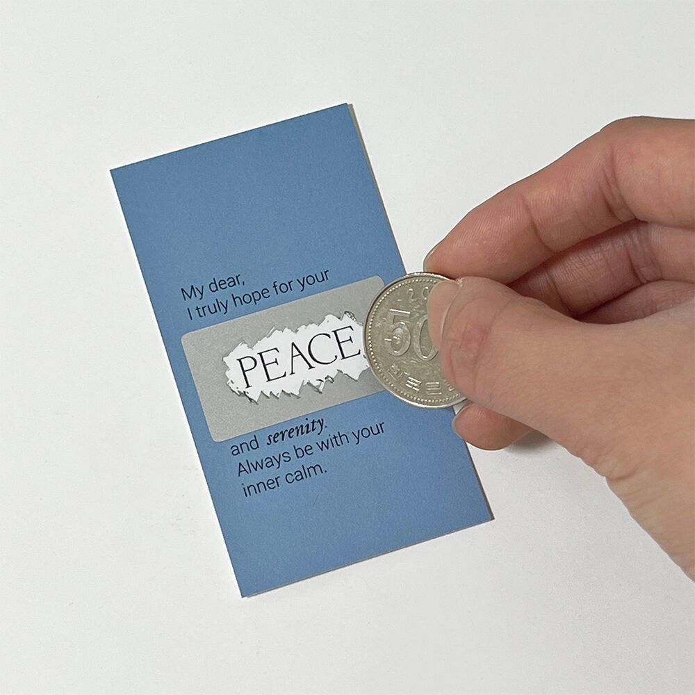 SCRATCH MESSAGE CARD 스크래치 메세지 카드 편지지 감도 깊은 취향 셀렉트샵 29CM