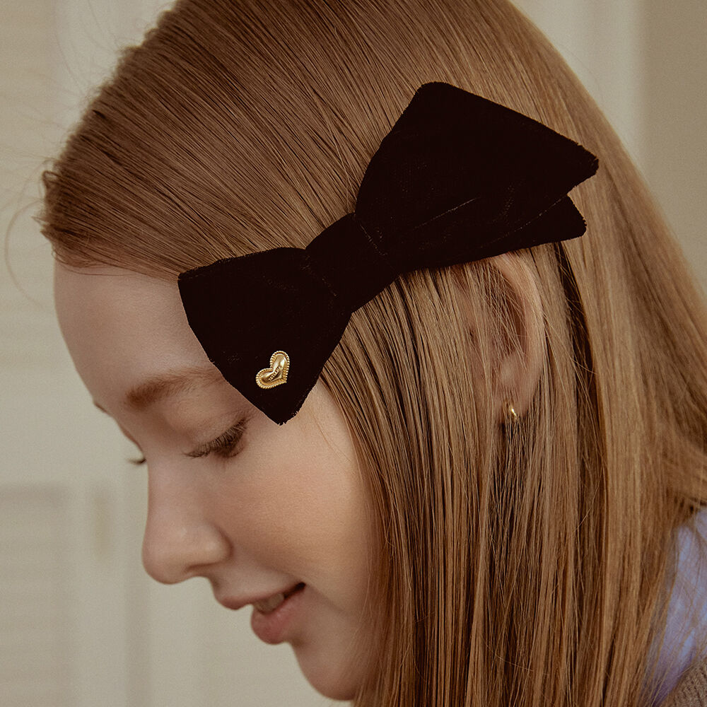 Heart Bow tie Hair pinch pin HB2224 - 감도 깊은 취향 셀렉트