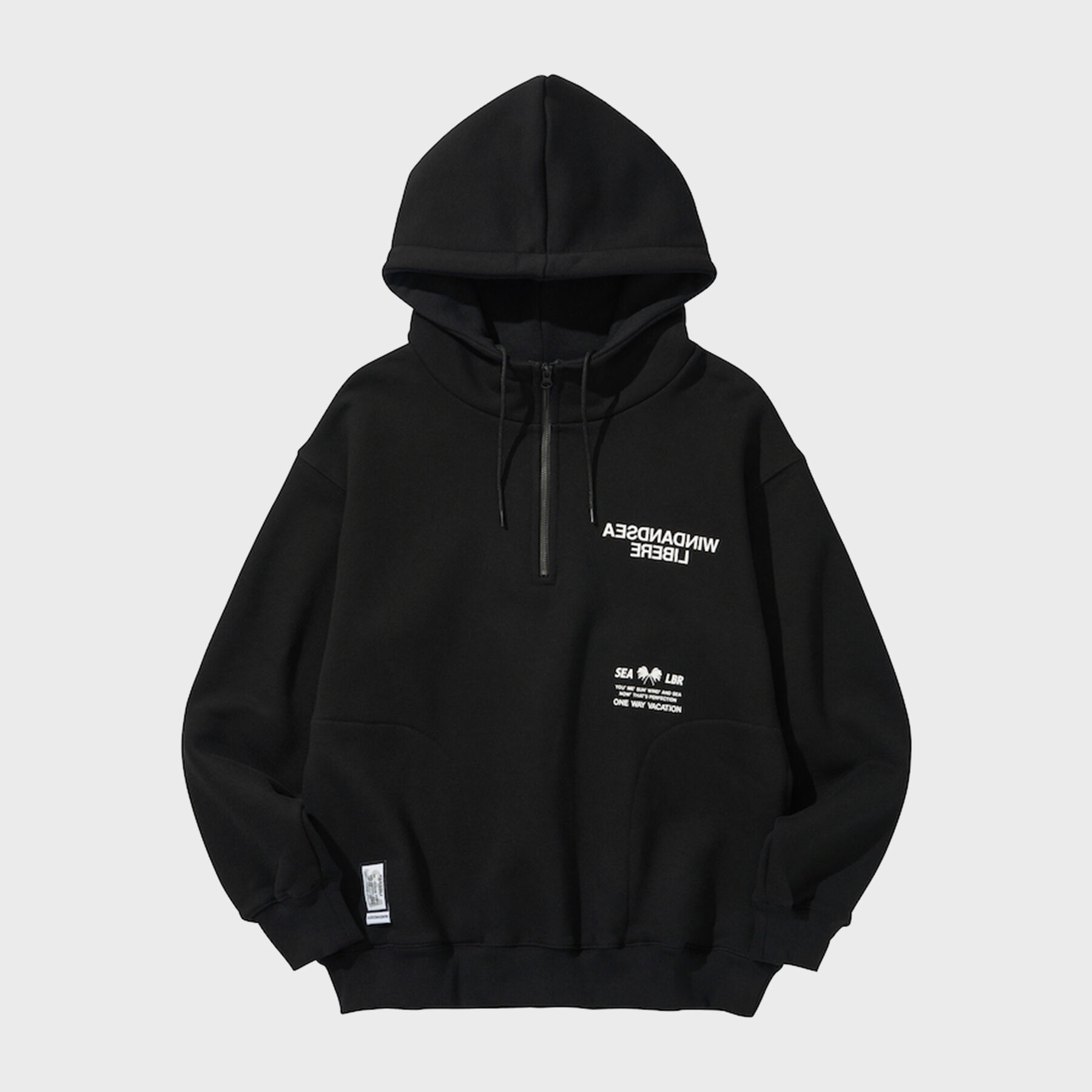 WDS X LIBERE HARF-ZIP HOODIE / BLACK - 감도 깊은 취향 셀렉트샵 29CM